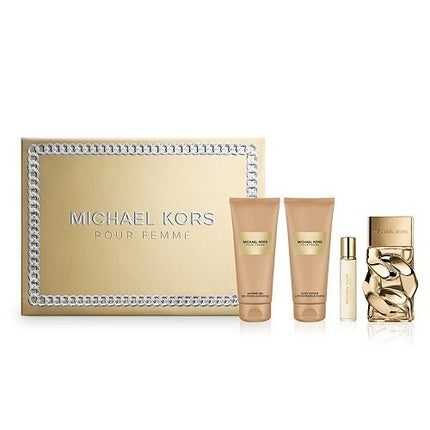 Michael Kors Pour Femme Geschenkset 100ml EDP + 100ml Body Lotion + 100ml Douchegel + 10ml EDP
