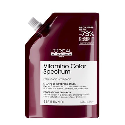 L'Oréal Paris Serie Expert Vitamino Color Spectrum Professional Shampoo 500ml - Ferulic Acid + Citric Acid - Navulling