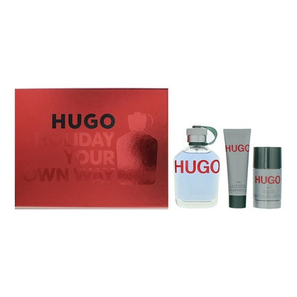 Hugo Boss Hugo Man Geschenkset 125ml EDT + 75ml Deodorant Stick + 50ml Douchegel