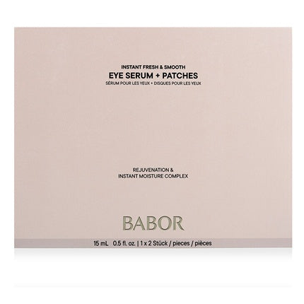 Babor Skinovage Moisturizing Instant Fresh & Smooth Eye Serum 15ml + Patches