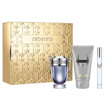 Paco Rabanne Invictus Geschenkset 50ml EDT + 10ml EDT + 100ml Douchegel
