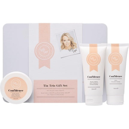 Katie Price Confidence Tin Trio Geschenkset 100ml Rich Doucehgel + 100ml Bodycrème + 100ml Body Butter