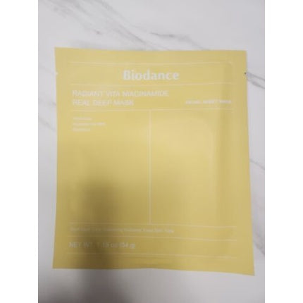 Biodance Radiant Vita Niacinamide Real Deep Sheet Maskers 4 x 34g