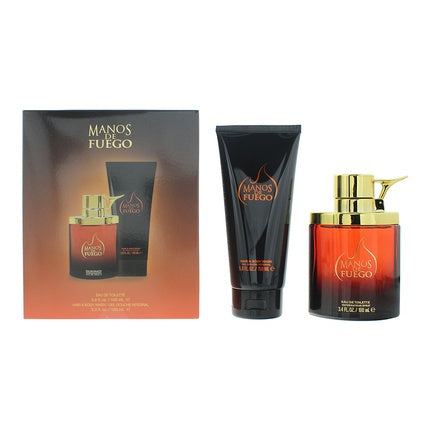 Manos De Fuego Caliente Geschenkset EDT 100ml - Hair Body Wash 150ml