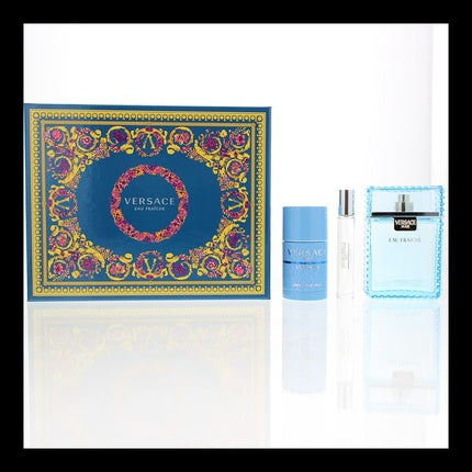 Versace Man Eau Fraiche Geschenkset 100ml EDT + 75ml Deodorant Stick + 10ml EDT