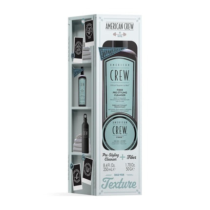 American Crew Fiber Duo Geschenkset 250ml Pre-Styling Cleanser + 50g Fiber
