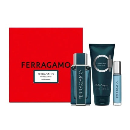 Salvatore Ferragamo Ferragamo Intense Leather Geschenkset 100ml EDP + 100ml Shower Gel + 10ml EDP