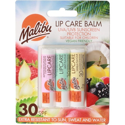 Malibu Geschenkset 3 x Lip Care Balsem - WMV