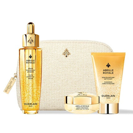 Guerlain Abeille Royale Gift Set: Watery Oil Serum 50ml - Dagcrème 15ml - Cleansing Mousse 40ml