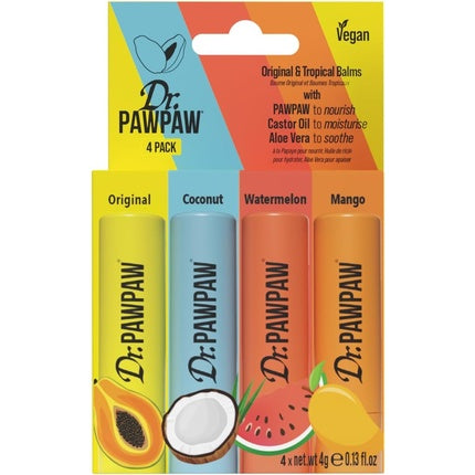 Dr. Pawpaw Flavoured Lippenbalsem Multipack - 4 x 4g