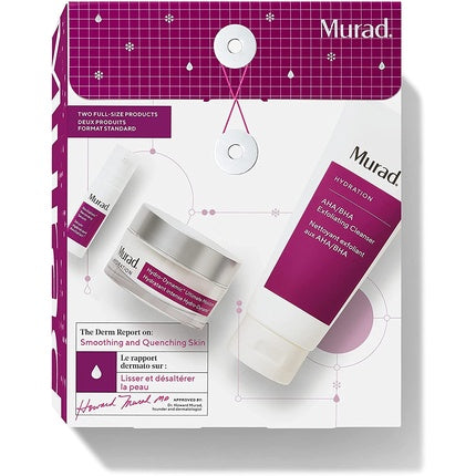 Murad The Derm Report Smoothing & Quenching Skin Geschenkset 200ml Exfoliating Cleanser + 5ml Recovery Serum + 50ml Moisturizer