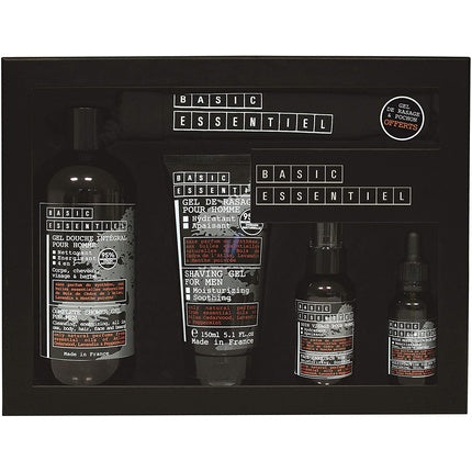 Jeanne Arthes Bare Essentiel Geschenkset 500ml Douchegel + 150ml Scheergel + 30ml Multifunctionele Olie + 75ml Moisturizer