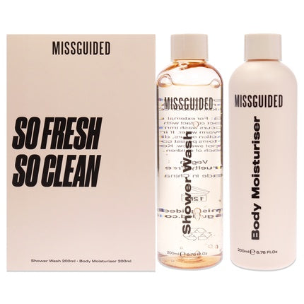 Missguided So Fresh & So Clean Gift Set Shower Wash 200ml + Body Moisturiser 200ml