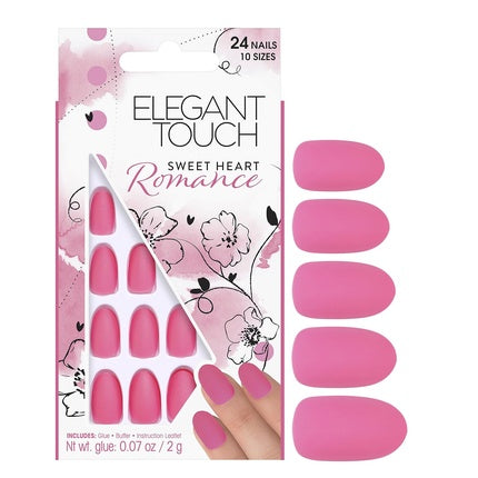Elegant Touch Oval 24 Nepnagels met Lijm - Sweet Heart Romance