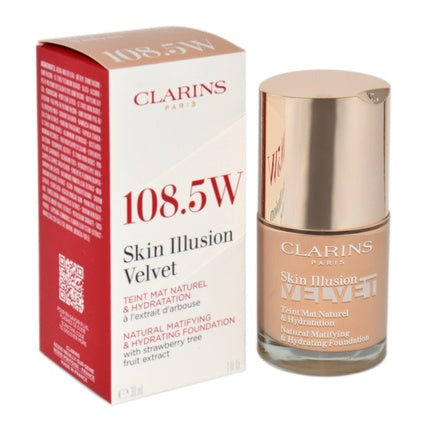 Clarins Skin Illusion Velvet Foundation 30ml - 108.5W Cashew