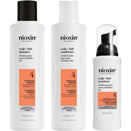 Nioxin Scalp + Hair Thickening System 4 for Coloured, Dry and Damaged Hair with Progressed Thinning