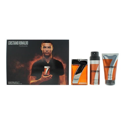 Cristiano Ronaldo CR7 Fearless Geschenkset 100ml EDT + 150ml Douchegel + 150ml Body Spray