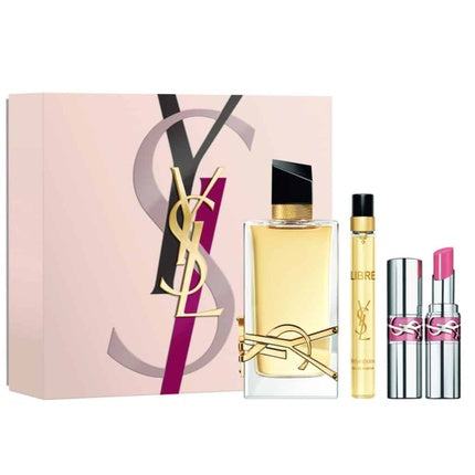 Yves Saint Laurent Libre Geschenkset 90ml EDP + 10ml EDP + 3.2g Loveshine Lipstick - 44 Nude Lavalière