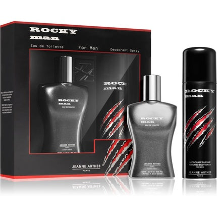 Jeanne Arthes Rocky Man Geschenkset 100ml EDT + 200ml Deodorant Spray
