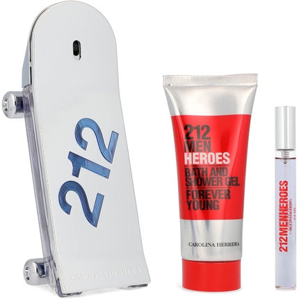 Carolina Herrera 212 Heroes Geschenkset 90ml EDT + 100ml Douchegel + 10ml EDT