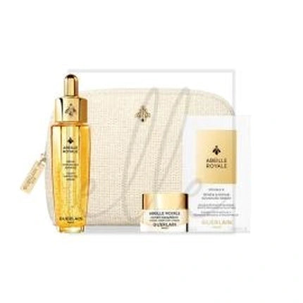 Guerlain Abeille Royale Geschenkset Dagcrème 7ml - Oil In Water Serum 30ml - Renew Repair Serum 7 x 0.6g + Tasje