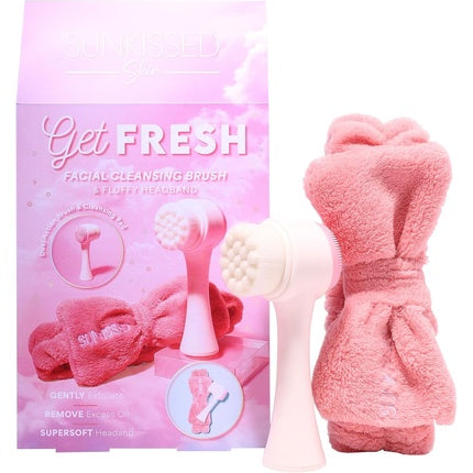 Sunkissed Skin Get Fresh Geschenkset Facial Cleaning Brush & Fluffy Haarband