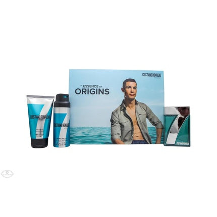 Cristiano Ronaldo CR7 Origins Geschenkset 100ml EDT Spray + 150ml Douchegel + 150ml Body Spray