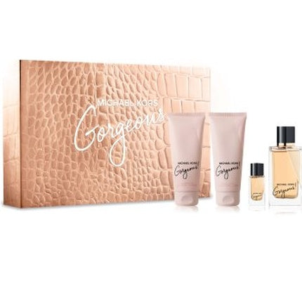 Michael Kors Gorgeous! Geschenkset 100ml EDP + 100ml Body Lotion + 100ml Douchegel + 5ml EDP