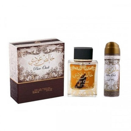 Lattafa Perfumes Pure Oudi Geschenkset 100ml EDP + 50ml Deodorant Spray