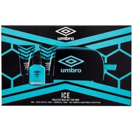 Umbro Ice Geschenkset 75ml EDT + 150ml Shampoo & Conditioner + 150ml Douchegel + Toilettas
