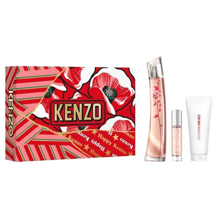 Kenzo Flower Ikebana Sakura Geschenkset 75ml EDP + 10ml EDP + 75ml Body Lotion