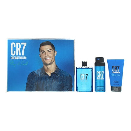 Cristiano Ronaldo CR7 Play It Cool Geschenkset 100ml EDT Spray + 150ml Douchegel +150ml Body Spray