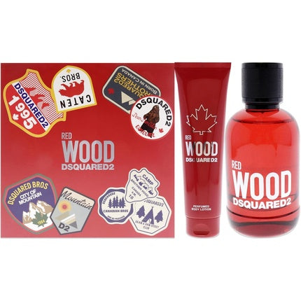 DSquared² Red Wood Geschenkset 100ml EDT + 150ml Body Lotion