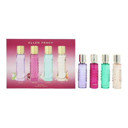 Ellen Tracy Quilted Geschenkset 15ml Jasmine EDP + 15ml Magnolia EDP + 15ml Gardenia EDP + 15ml Vanilla EDP
