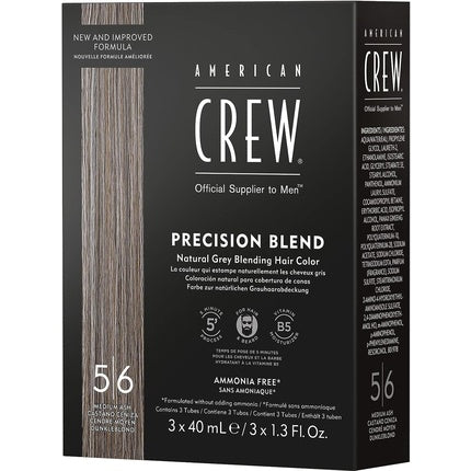 American Crew Precision Blend Natural Grey Coverage Trio Pack 3 x 40ml Medium Ash