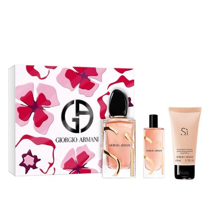 Giorgio Armani SÌ Eau De Parfum Intense Geschenkset 100ml EDP + 15ml EDP + 50ml Body Lotion