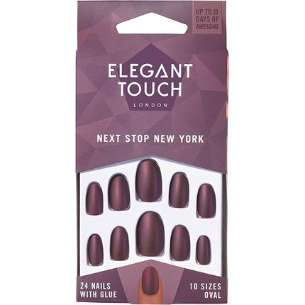 Elegant Touch Oval 24 Nepnagels met Lijm - Next Stop New York