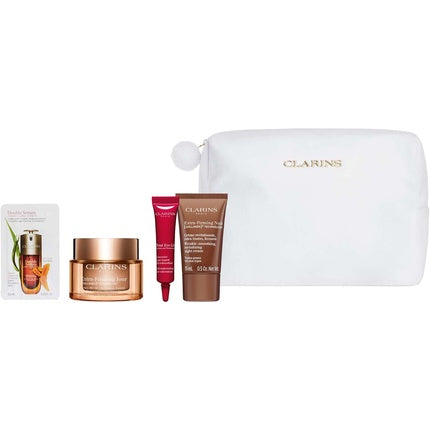Clarins Extra Firming Geschenkset 50ml Dagcrème + 15ml Nachtcrème + 7ml Total Eye Lift + Tasje