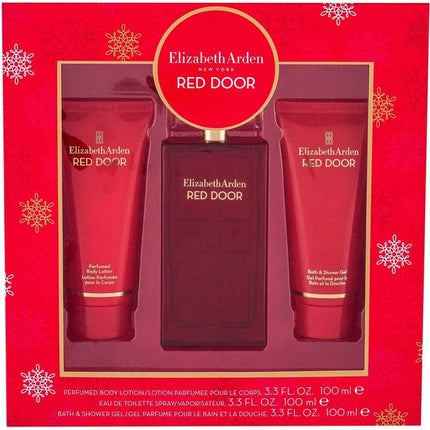 Elizabeth Arden Red Door Geschenkset 100ml EDT + 100ml Douchegel + 100ml Body Lotion