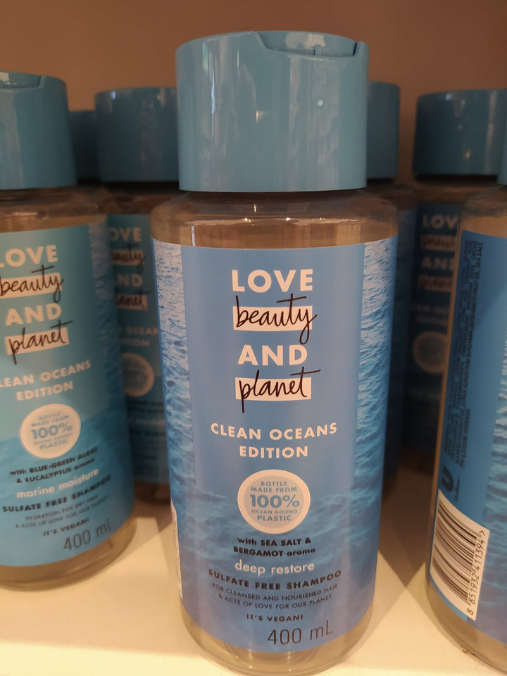 Love Beauty And Planet Deep Restore Clean Oceans Sea Salt and Bergamot Shampoo 400ml