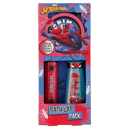 Marvel Spiderman Lab Pack Geschenkset 100g Bruisbal + 50g Badkristallen + 115ml Badschuim
