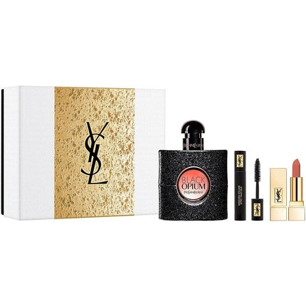 Yves Saint Laurent Black Opium Geschenkset 50ml EDP + 2ml Volume Effet Faux Cils Mascara - 01 + 1.3g Rouge Pur Couture Lipstick - 70 Le Nu