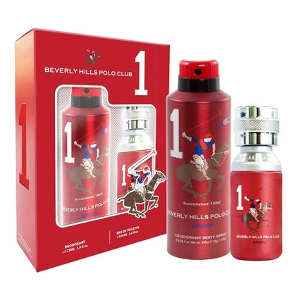Beverly Hills Polo Club Sport 1 Geschenkset 100ml EDT + 175ml Deodorant Spray