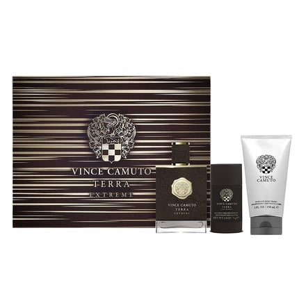 Vince Camuto Terra Extreme Geschenkset 100ml EDP + 150ml Douchegel + 75ml Deodorant Stick
