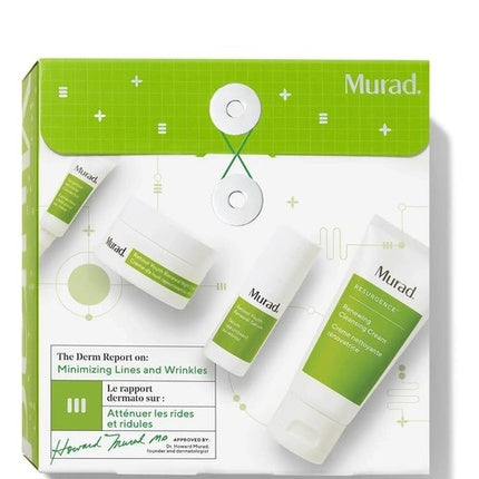 Murad The Derm Report Minimising Lines and Wrinkles 60ml Cleansing Cream + 3ml Wrinkle Corrector + 10ml Serum + 15ml Nachtcrème