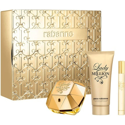 Paco Rabanne Lady Million Geschenkset 80ml EDP + 10ml EDP + 100ml Body Lotion