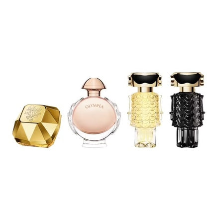 Paco Rabanne Miniatures Geschenkset 5ml Lady Million EDP + 6ml Olympea EDP + 4ml Fame EDP + 4ml Fame Parfum EDP