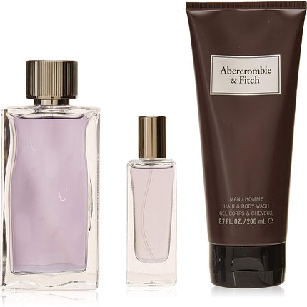 Abercrombie & Fitch First Instinct Geschenkset 100ml EDT + 15ml EDT + 200ml Haar & Body Wash