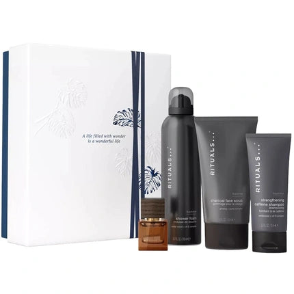 Rituals Homme Geschenkset 15ml L'Essentiel EDP + 200ml Foaming Shower Gel + 125ml Face Scrub + 70ml Shampoo