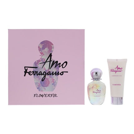 Salvatore Ferragamo Amo Ferragamo Flowerful Geschenkset 50ml EDT Spray + 100ml Body Lotion